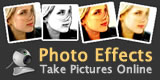 Take photos online with webcam effects.
